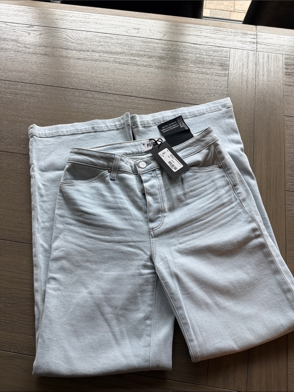 PAIGE Del Mar Light Blue Straight Leg Jeans